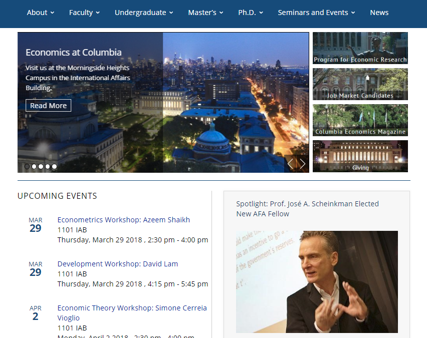Media Advisory: Columbia Economics Announces New Website Launch