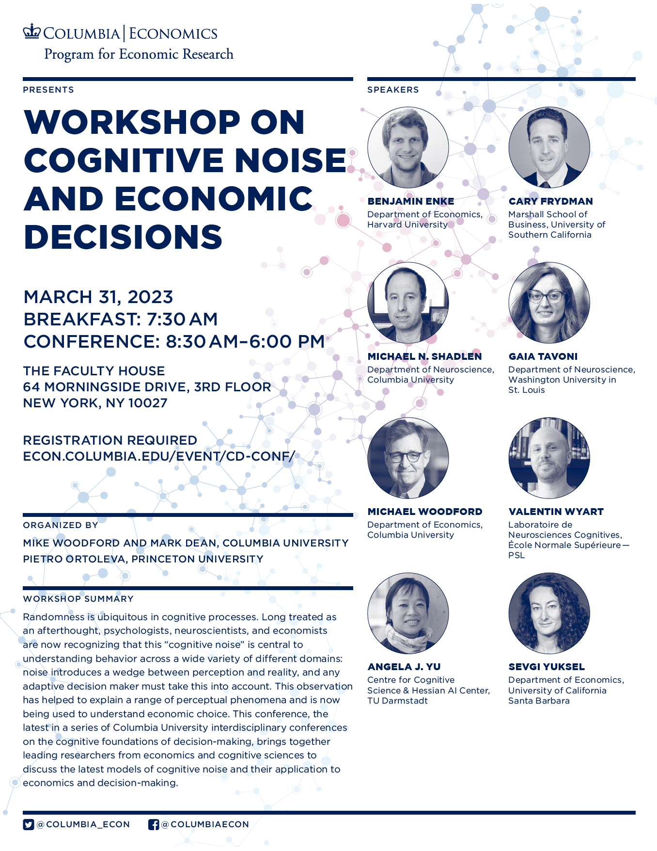 ECON PER Conference: Workshop on Cognitive Noise and Economic Decisions